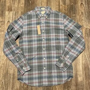 J Crew New Size S Slim Untucked Plaid Long Sleeve Button Down